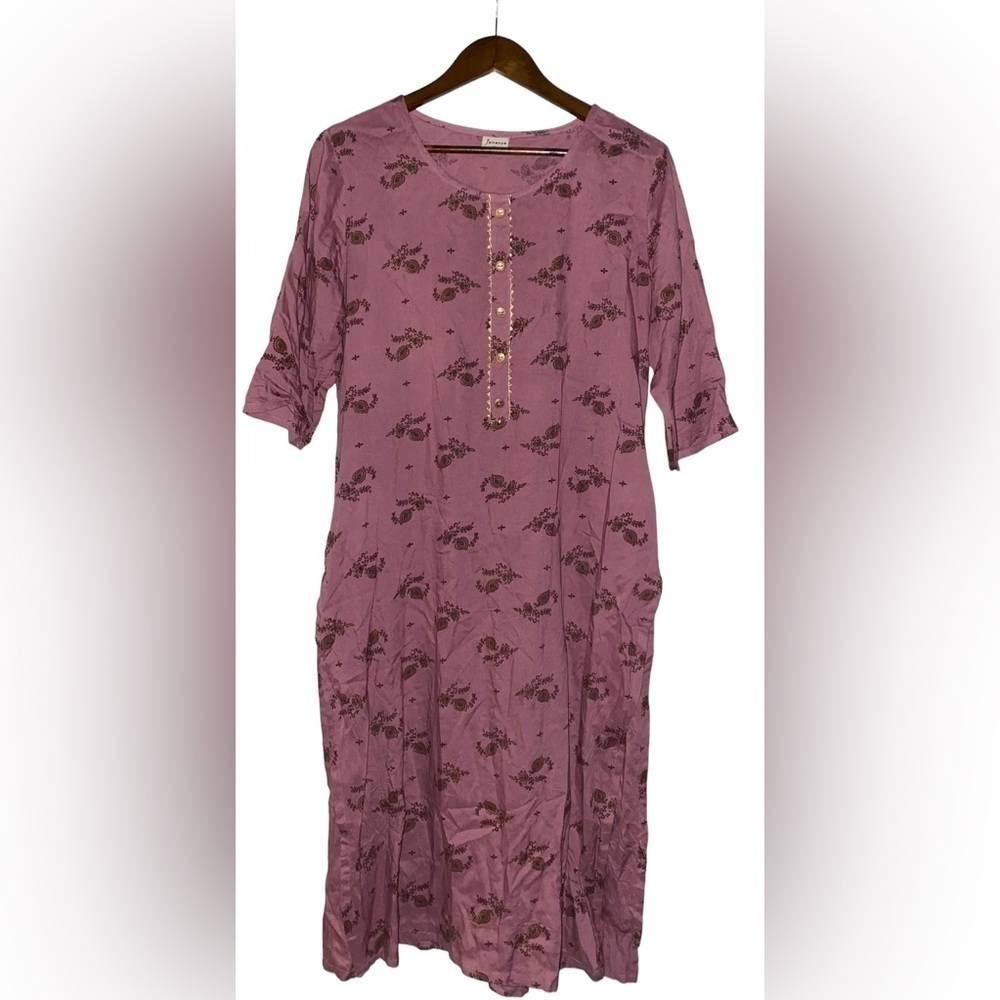 Janasya Floral Dainty Dress Women XL‎ Cottagecore Dainty Feminine Soft Girl